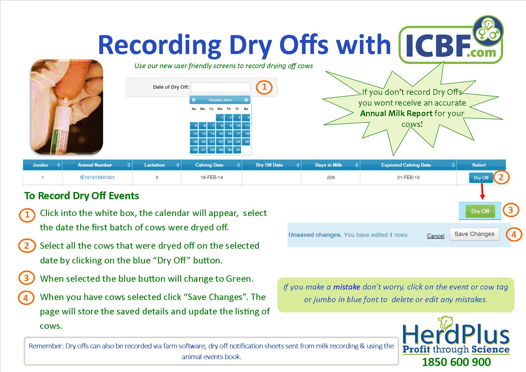 Record dry offs